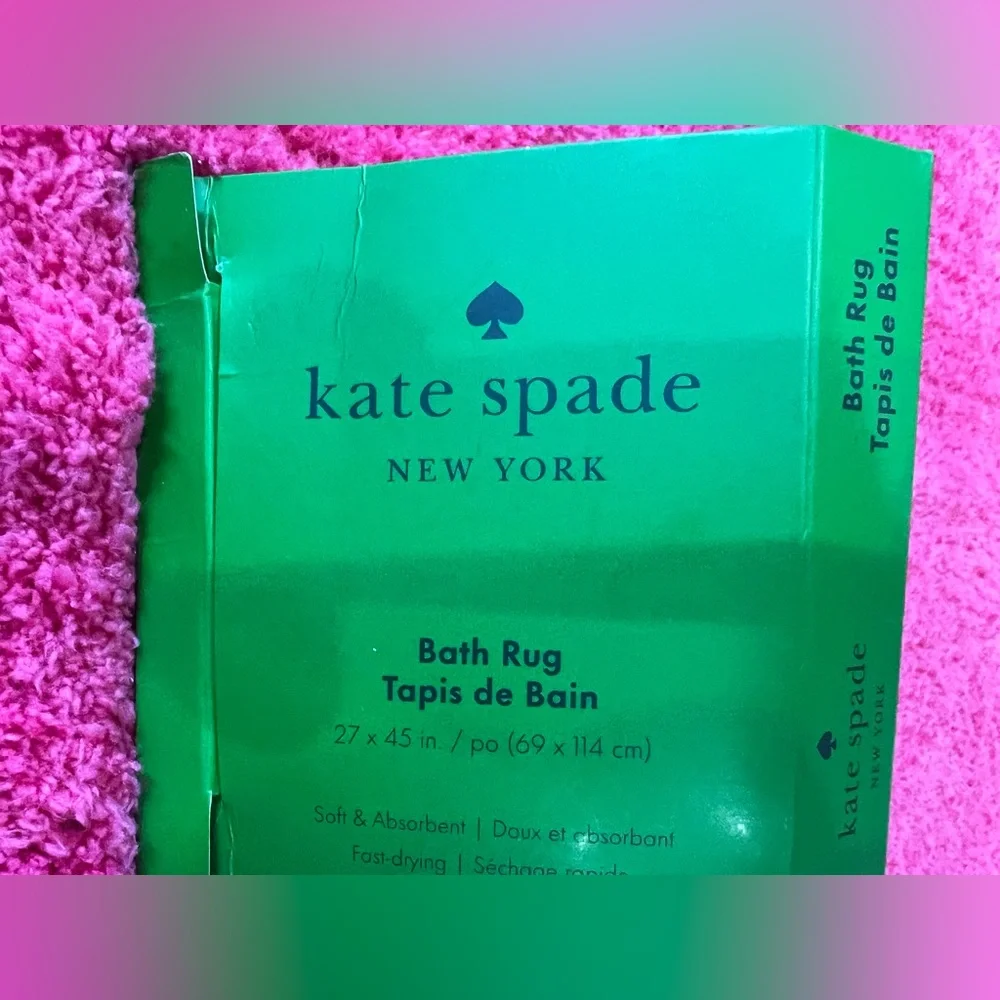 NWT Kate Spade 27 x 45” Hot Pink Bath Rug